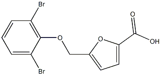 5-(2,6-dibromophenoxymethyl)furan-2-carboxylic acid Struktur