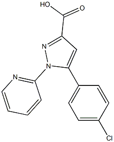 5-(4-chlorophenyl)-1-(pyridin-2-yl)-1H-pyrazole-3-carboxylic acid Struktur