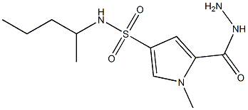 5-(hydrazinocarbonyl)-1-methyl-N-(1-methylbutyl)-1H-pyrrole-3-sulfonamide Struktur