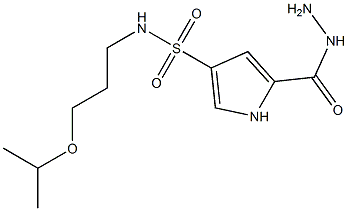 5-(hydrazinocarbonyl)-N-(3-isopropoxypropyl)-1H-pyrrole-3-sulfonamide Struktur