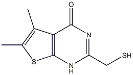 5,6-dimethyl-2-(sulfanylmethyl)-1H,4H-thieno[2,3-d]pyrimidin-4-one Struktur