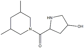 5-[(3,5-dimethylpiperidin-1-yl)carbonyl]pyrrolidin-3-ol Struktur