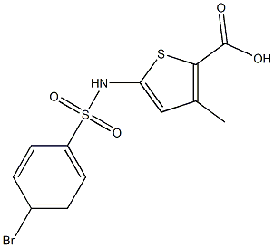 5-[(4-bromobenzene)sulfonamido]-3-methylthiophene-2-carboxylic acid Struktur