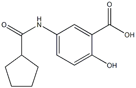 5-[(cyclopentylcarbonyl)amino]-2-hydroxybenzoic acid Struktur