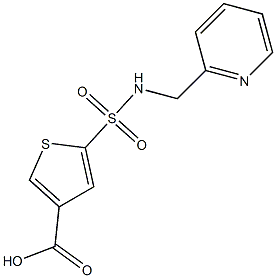 5-[(pyridin-2-ylmethyl)sulfamoyl]thiophene-3-carboxylic acid Struktur