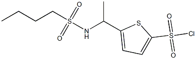 5-[1-(butane-1-sulfonamido)ethyl]thiophene-2-sulfonyl chloride Struktur