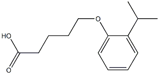 5-[2-(propan-2-yl)phenoxy]pentanoic acid Struktur