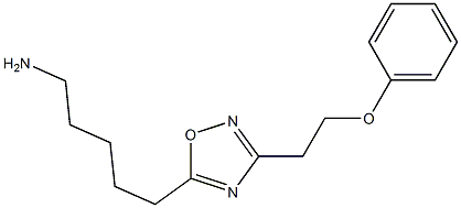 5-[3-(2-phenoxyethyl)-1,2,4-oxadiazol-5-yl]pentan-1-amine Struktur