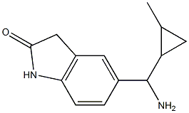 5-[amino(2-methylcyclopropyl)methyl]-2,3-dihydro-1H-indol-2-one Struktur