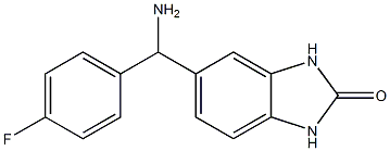 5-[amino(4-fluorophenyl)methyl]-2,3-dihydro-1H-1,3-benzodiazol-2-one Struktur