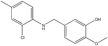 5-{[(2-chloro-4-methylphenyl)amino]methyl}-2-methoxyphenol Struktur