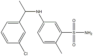 5-{[1-(3-chlorophenyl)ethyl]amino}-2-methylbenzene-1-sulfonamide Struktur