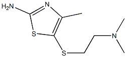 5-{[2-(dimethylamino)ethyl]thio}-4-methyl-1,3-thiazol-2-amine Struktur