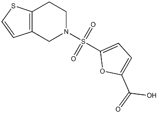 5-{4H,5H,6H,7H-thieno[3,2-c]pyridine-5-sulfonyl}furan-2-carboxylic acid Struktur