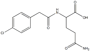 5-amino-2-{[(4-chlorophenyl)acetyl]amino}-5-oxopentanoic acid Struktur