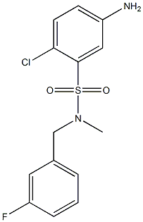 5-amino-2-chloro-N-[(3-fluorophenyl)methyl]-N-methylbenzene-1-sulfonamide Struktur