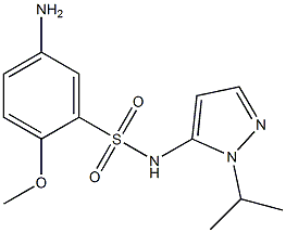 5-amino-2-methoxy-N-[1-(propan-2-yl)-1H-pyrazol-5-yl]benzene-1-sulfonamide Struktur