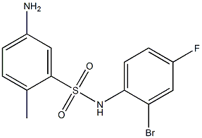 5-amino-N-(2-bromo-4-fluorophenyl)-2-methylbenzene-1-sulfonamide Struktur