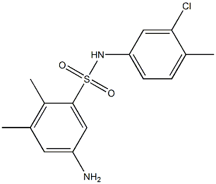 5-amino-N-(3-chloro-4-methylphenyl)-2,3-dimethylbenzene-1-sulfonamide Struktur