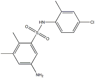 5-amino-N-(4-chloro-2-methylphenyl)-2,3-dimethylbenzene-1-sulfonamide Struktur