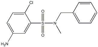 5-amino-N-benzyl-2-chloro-N-methylbenzene-1-sulfonamide Struktur