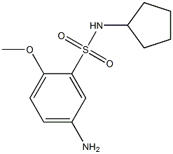 5-amino-N-cyclopentyl-2-methoxybenzene-1-sulfonamide Struktur