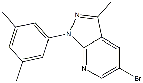 5-bromo-1-(3,5-dimethylphenyl)-3-methyl-1H-pyrazolo[3,4-b]pyridine Struktur