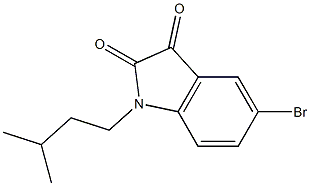 5-bromo-1-(3-methylbutyl)-2,3-dihydro-1H-indole-2,3-dione Struktur