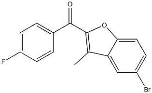 5-bromo-2-[(4-fluorophenyl)carbonyl]-3-methyl-1-benzofuran Struktur