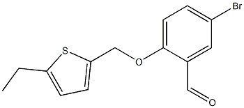 5-bromo-2-[(5-ethylthiophen-2-yl)methoxy]benzaldehyde Struktur