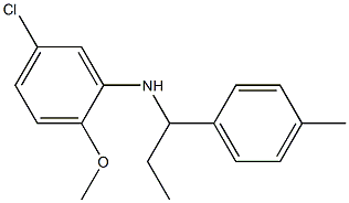 5-chloro-2-methoxy-N-[1-(4-methylphenyl)propyl]aniline Struktur