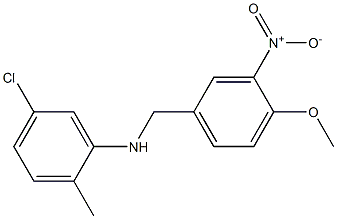 5-chloro-N-[(4-methoxy-3-nitrophenyl)methyl]-2-methylaniline Struktur