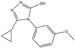 5-cyclopropyl-4-(3-methoxyphenyl)-4H-1,2,4-triazole-3-thiol Struktur