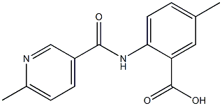 5-methyl-2-{[(6-methylpyridin-3-yl)carbonyl]amino}benzoic acid Struktur