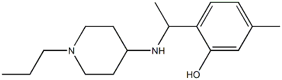 5-methyl-2-{1-[(1-propylpiperidin-4-yl)amino]ethyl}phenol Struktur