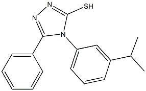 5-phenyl-4-[3-(propan-2-yl)phenyl]-4H-1,2,4-triazole-3-thiol Struktur