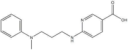 6-({3-[methyl(phenyl)amino]propyl}amino)pyridine-3-carboxylic acid Struktur