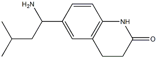 6-(1-amino-3-methylbutyl)-1,2,3,4-tetrahydroquinolin-2-one Struktur