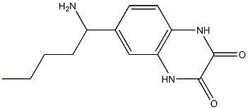 6-(1-aminopentyl)-1,2,3,4-tetrahydroquinoxaline-2,3-dione Struktur