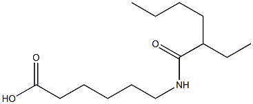 6-(2-ethylhexanamido)hexanoic acid Struktur