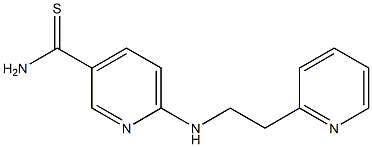 6-[(2-pyridin-2-ylethyl)amino]pyridine-3-carbothioamide Struktur