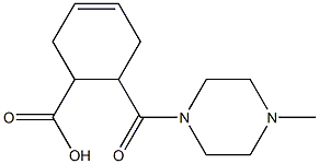 6-[(4-methylpiperazin-1-yl)carbonyl]cyclohex-3-ene-1-carboxylic acid Struktur