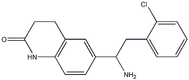 6-[1-amino-2-(2-chlorophenyl)ethyl]-1,2,3,4-tetrahydroquinolin-2-one Struktur