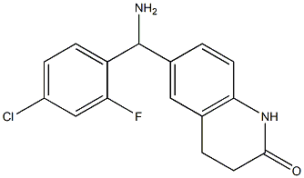 6-[amino(4-chloro-2-fluorophenyl)methyl]-1,2,3,4-tetrahydroquinolin-2-one Struktur