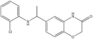 6-{1-[(2-chlorophenyl)amino]ethyl}-3,4-dihydro-2H-1,4-benzoxazin-3-one Struktur