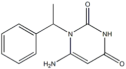 6-amino-1-(1-phenylethyl)-1,2,3,4-tetrahydropyrimidine-2,4-dione Struktur