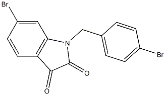 6-bromo-1-[(4-bromophenyl)methyl]-2,3-dihydro-1H-indole-2,3-dione Struktur