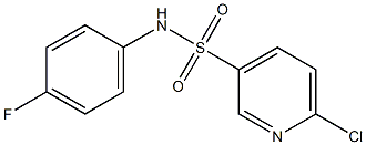 6-chloro-N-(4-fluorophenyl)pyridine-3-sulfonamide Struktur