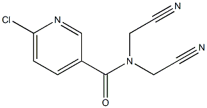 6-chloro-N,N-bis(cyanomethyl)pyridine-3-carboxamide Struktur