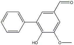 6-hydroxy-5-methoxy-1,1'-biphenyl-3-carbaldehyde Struktur